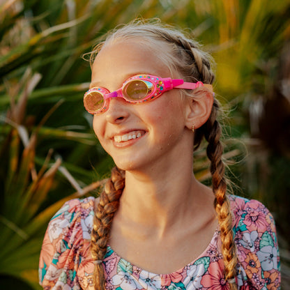 Tropical Tanzanite Glimmering Kids' Swim Goggles