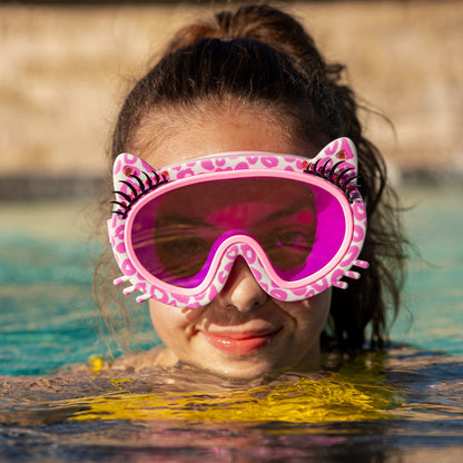 Copy Cat Pink Meow Kids' Swim Mask