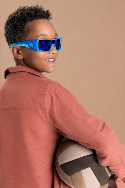 Sky Blue Stegosaurus Kids' Sunglasses