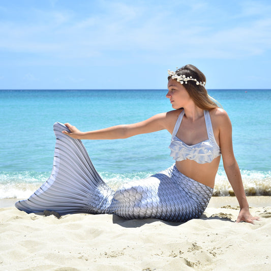 Silver Lightning Mermaid Tail