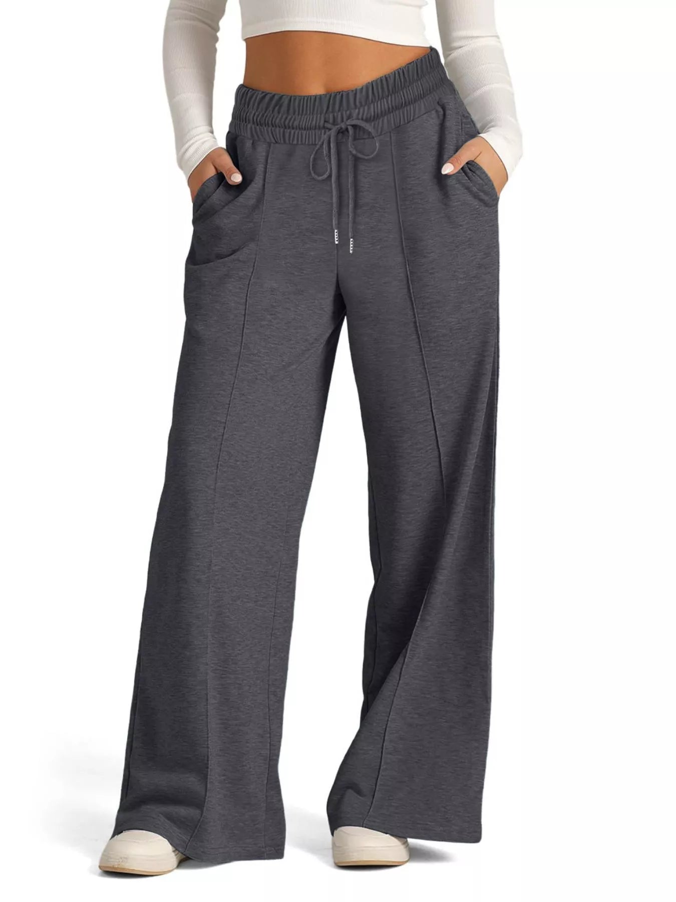 Wide Leg Drawstring Pants in Multiple Colors