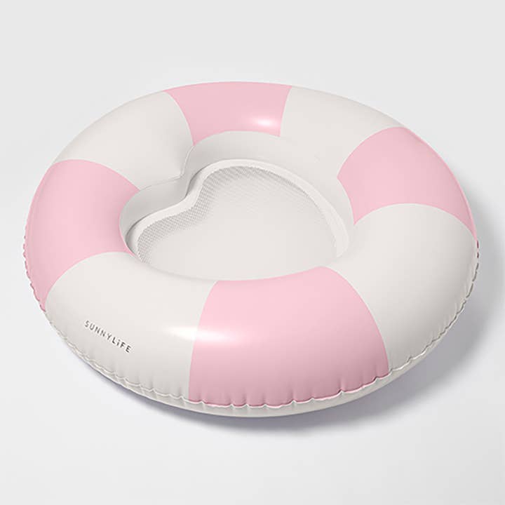 Sunnylife - Wholesale Inflatables - Luxe Tube Pool Ring Stole My Heart Pink Stripe