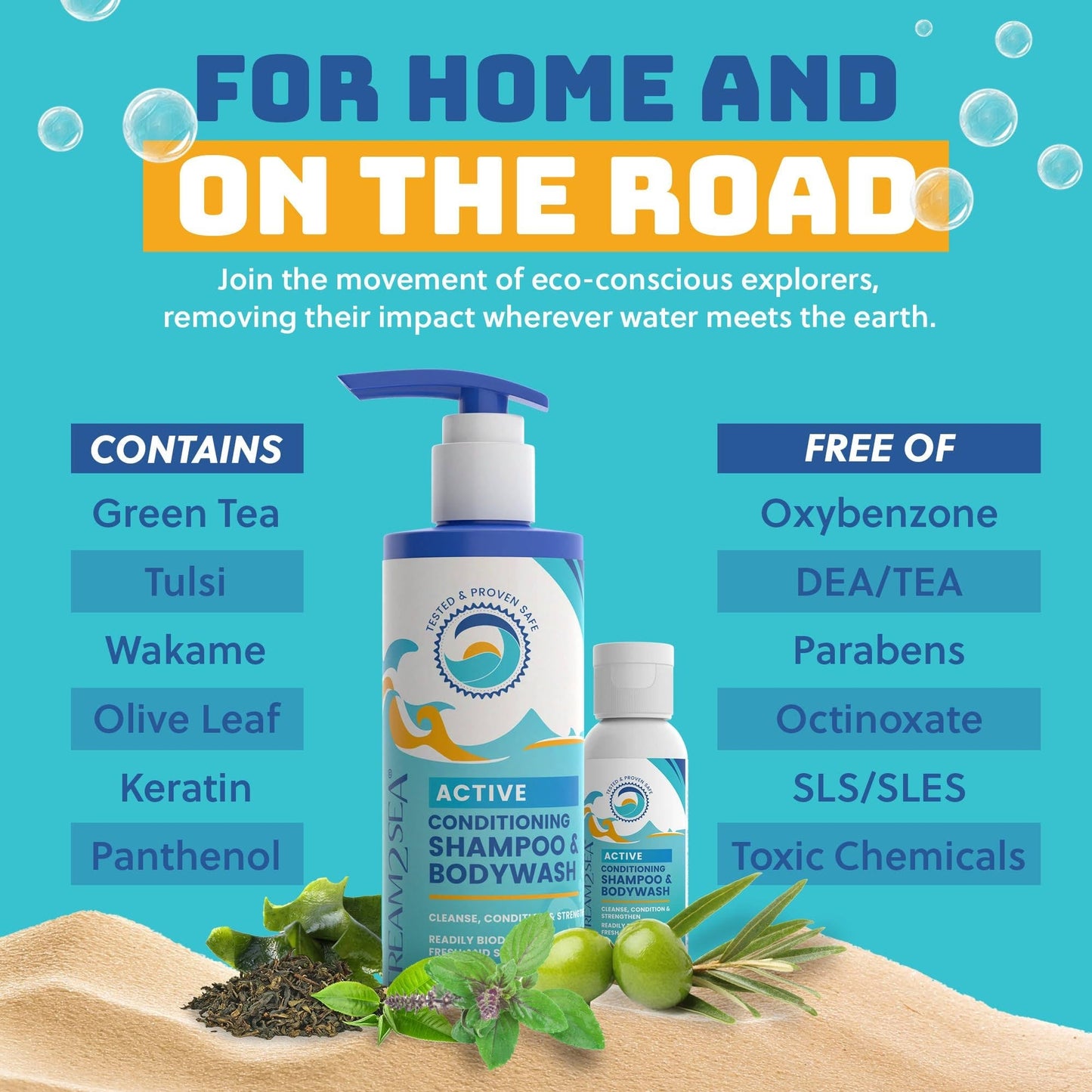 STREAM2SEA Reef-Safe Conditioning Shampoo & Body Wash