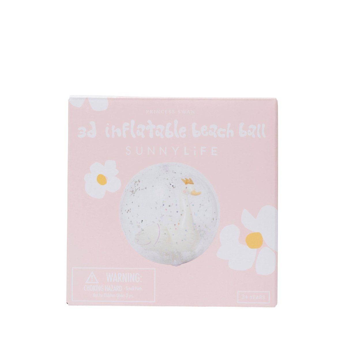 3D Inflatable Beach Ball - Princess Swan Glitter