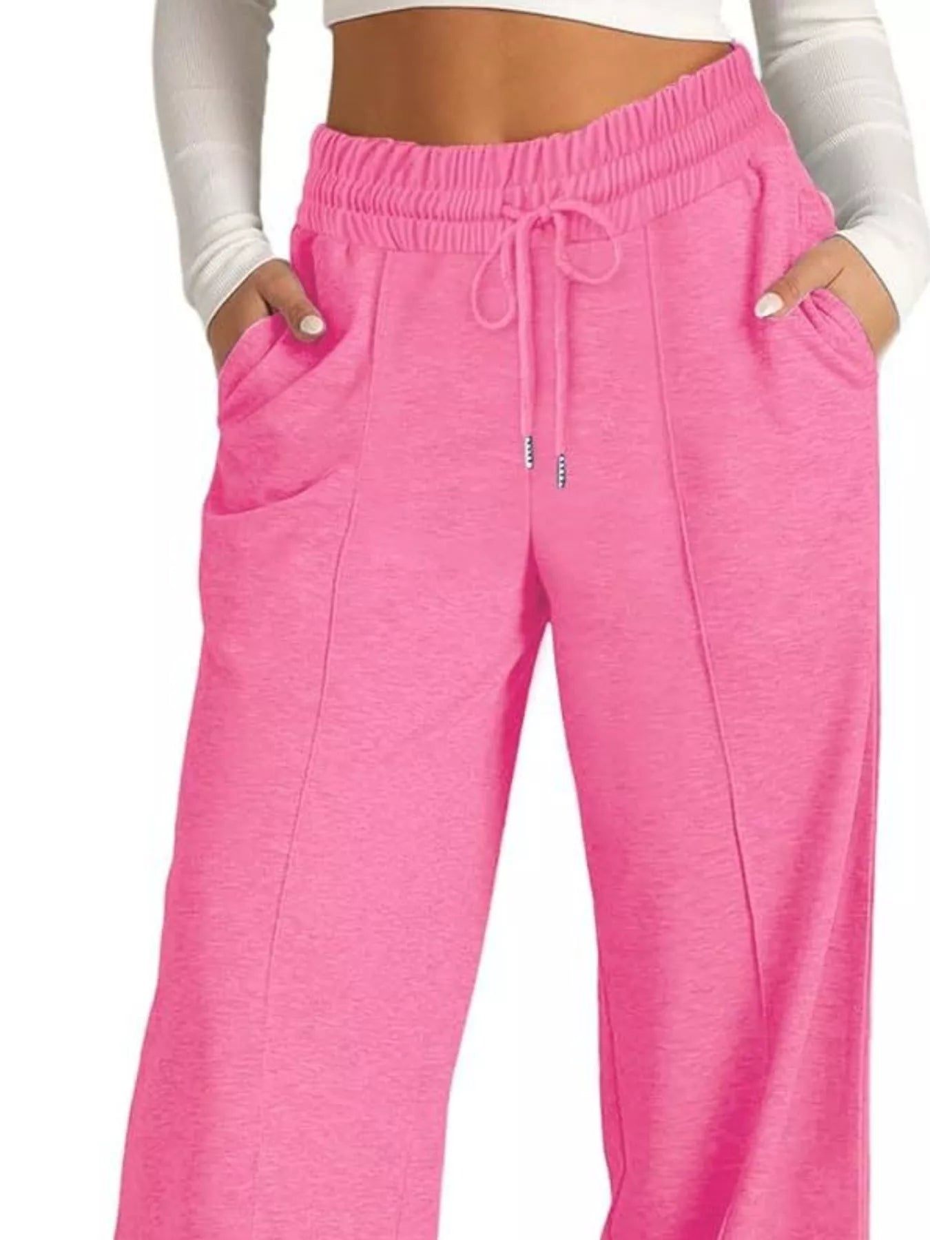 Wide Leg Drawstring Pants in Multiple Colors