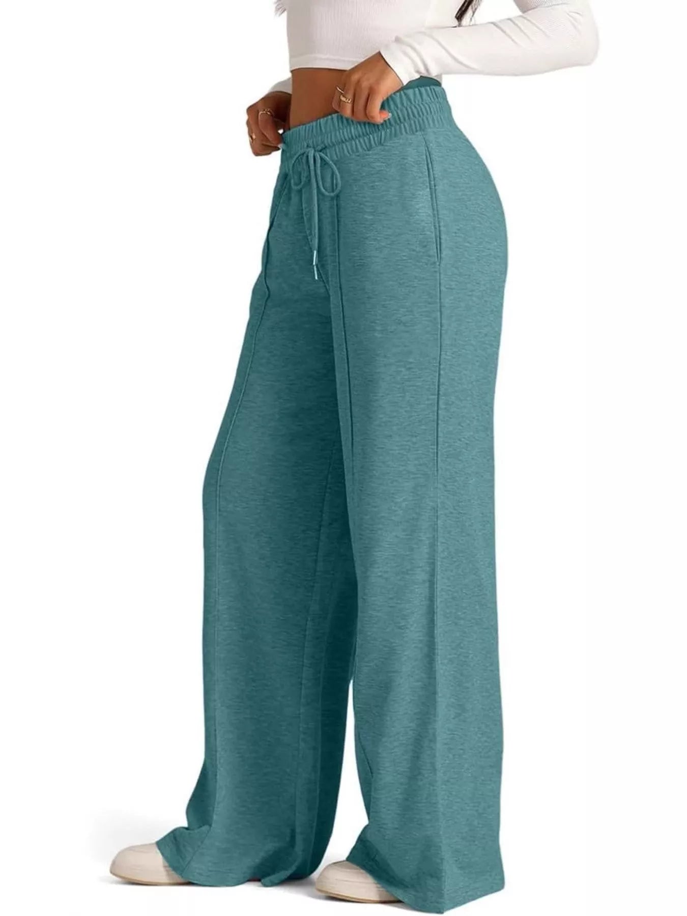 Wide Leg Drawstring Pants in Multiple Colors