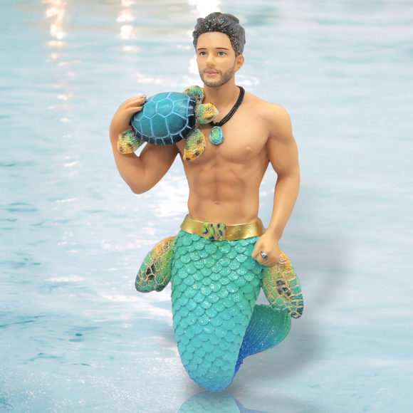 TURLTE TIME Merman Figurine Ornament