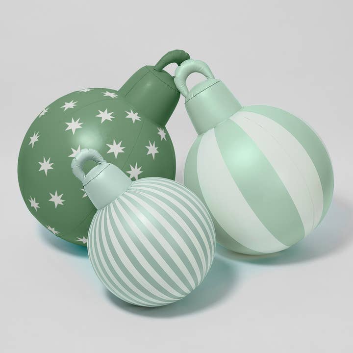 Sunnylife - Wholesale Christmas Decoration - Light Up Christmas Ornaments Green Set of 32