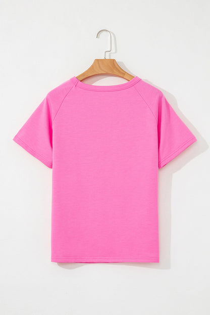 Beau Blue Colorful Striped Casual Tee