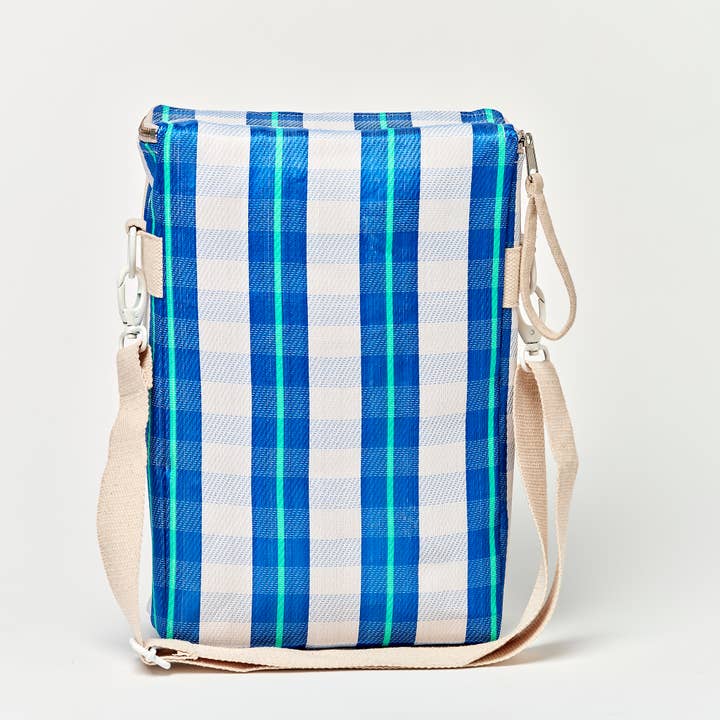 Sunnylife - Wholesale Beach Bag - Recycled Nylon Drinks Cooler Bag La Mer Blue Neon