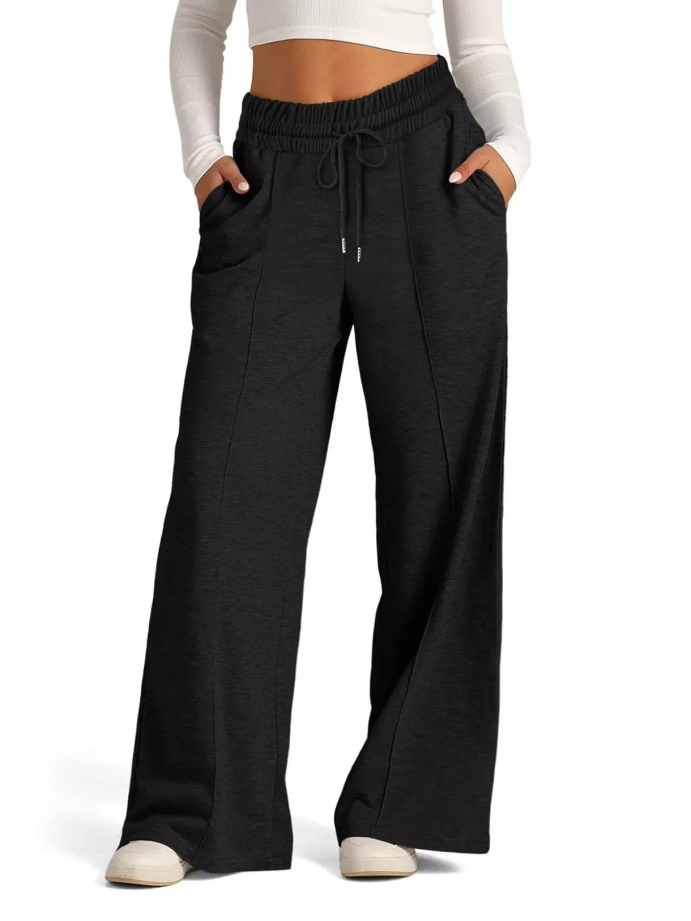 Wide Leg Drawstring Pants in Multiple Colors