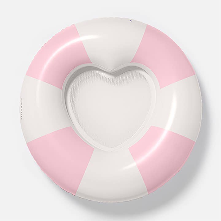 Sunnylife - Wholesale Inflatables - Luxe Tube Pool Ring Stole My Heart Pink Stripe