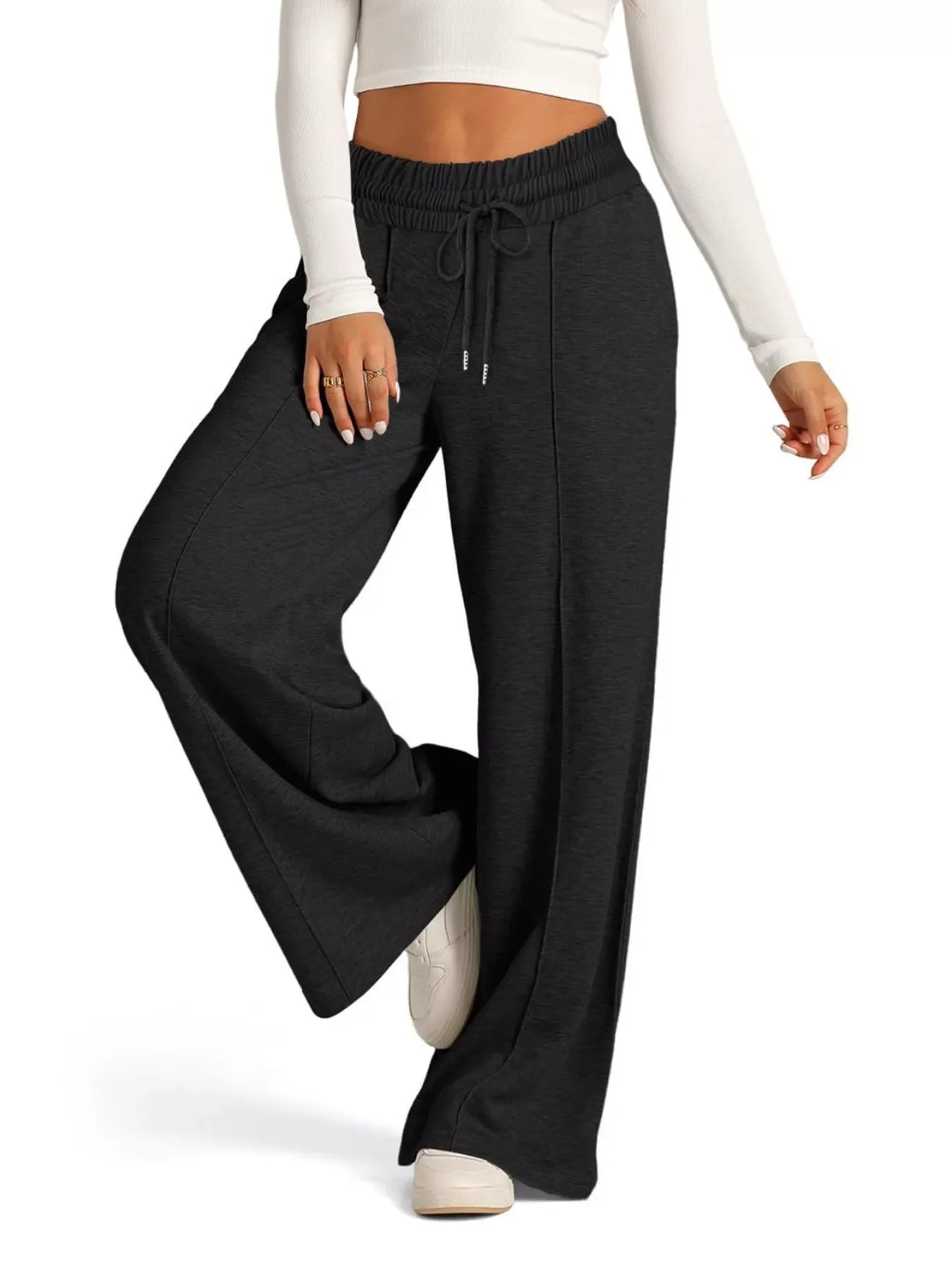 Wide Leg Drawstring Pants in Multiple Colors