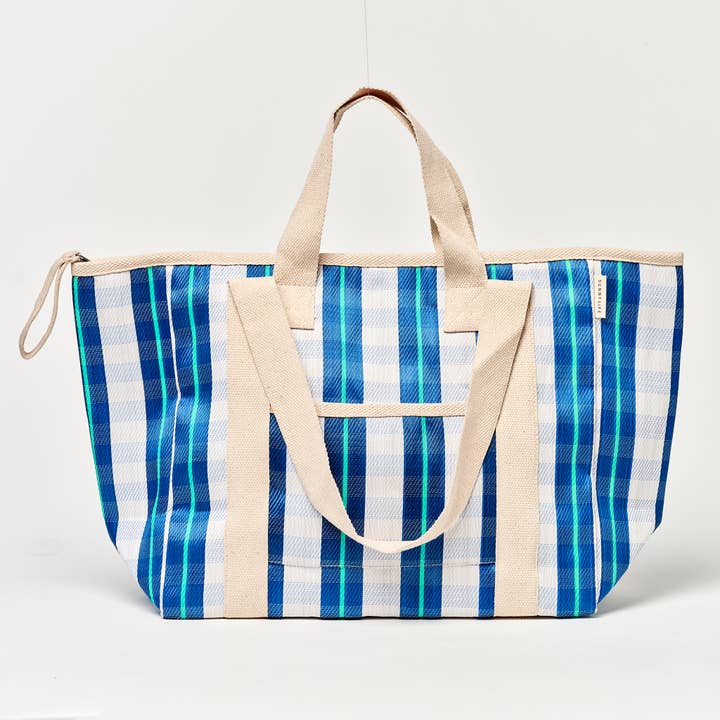 Sunnylife - Wholesale Beach Bag - Recycled Nylon Coolertote La Mer Blue Neon