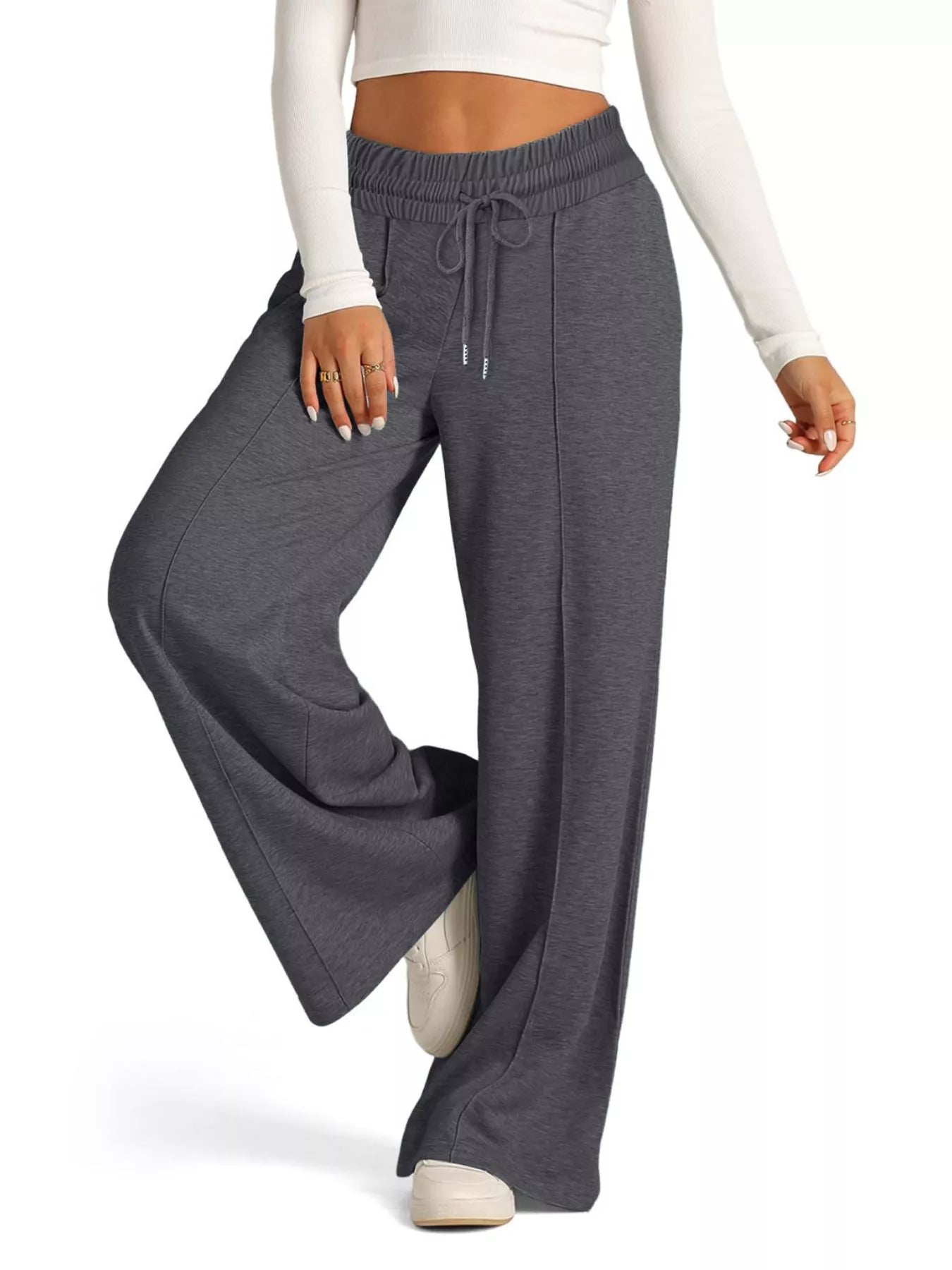Wide Leg Drawstring Pants in Multiple Colors