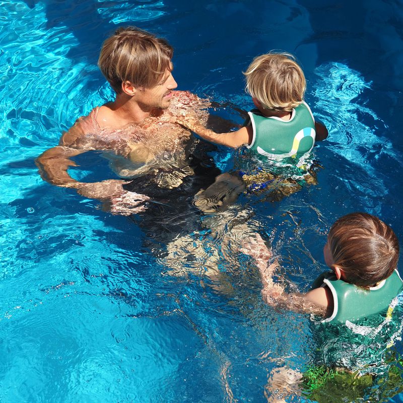 Kids Swim Vest 2-3 - Into the Jungle Green