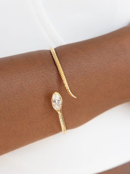 Marquise Snake Cuff Bracelet
