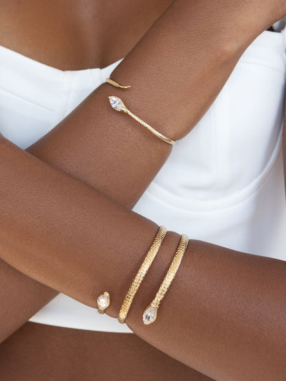 Marquise Snake Cuff Bracelet
