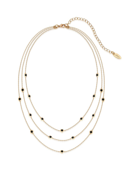 Crystal Dot Layered Necklace