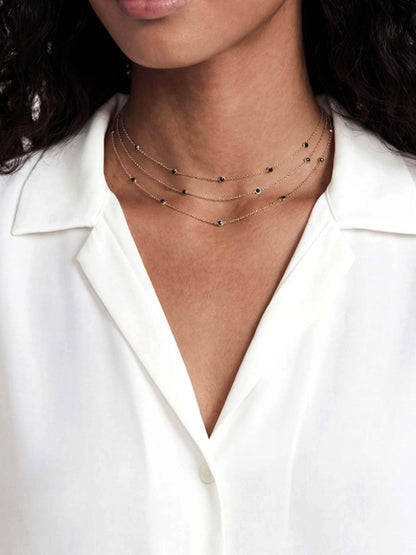Crystal Dot Layered Necklace