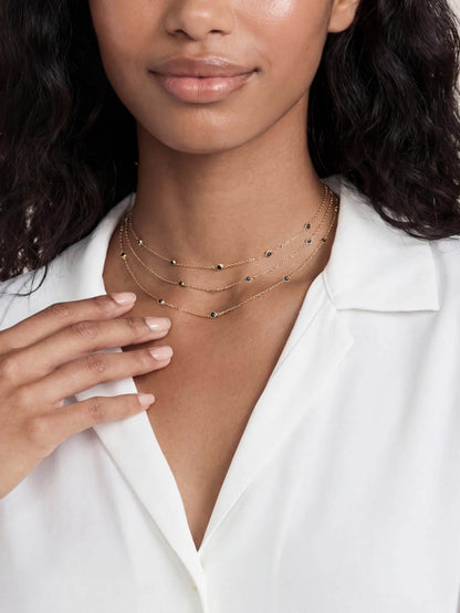 Crystal Dot Layered Necklace