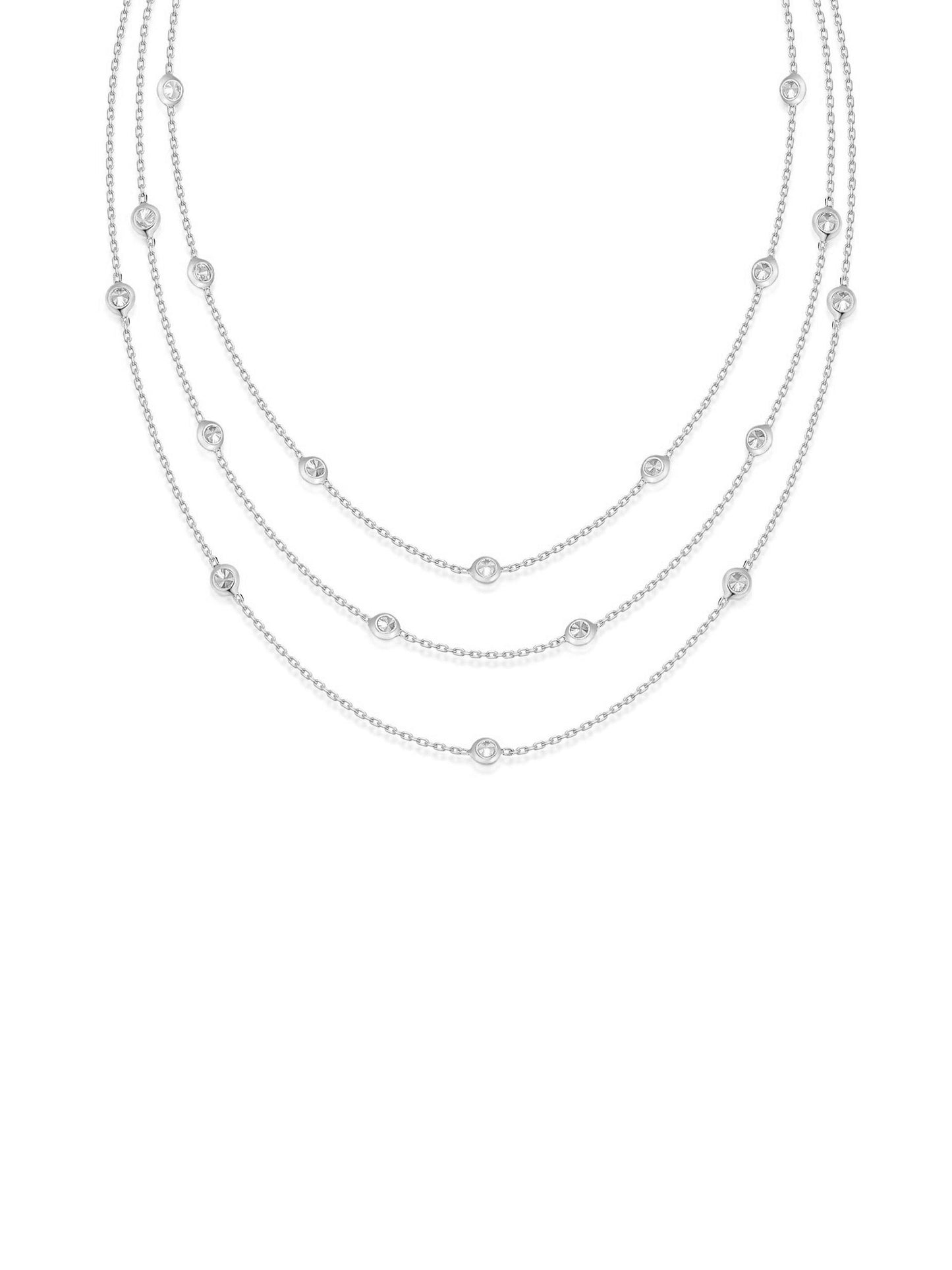 Crystal Dot Layered Necklace