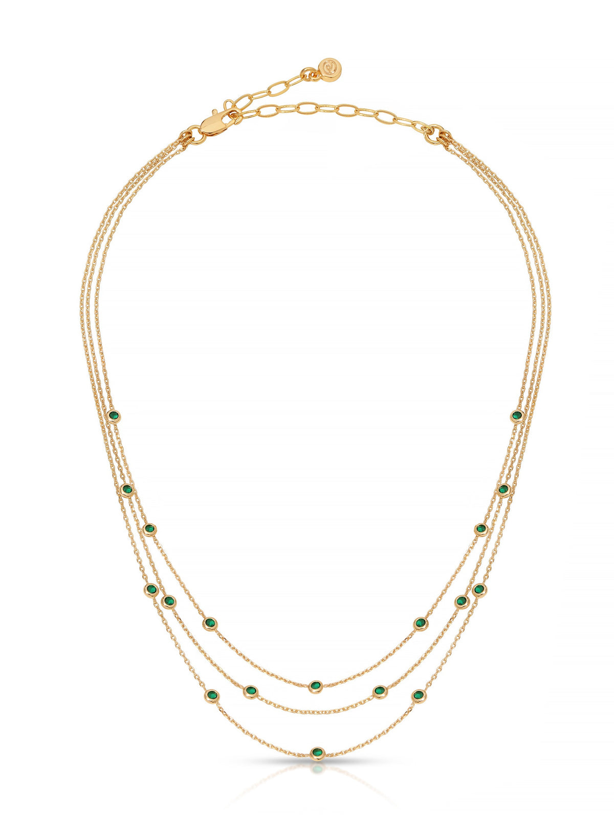 Crystal Dot Layered Necklace