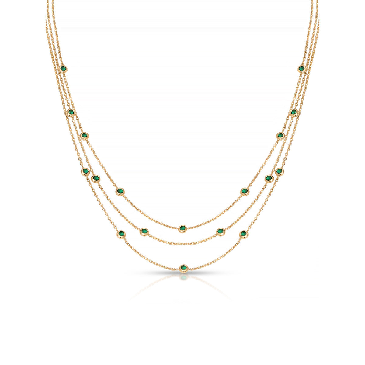 Crystal Dot Layered Necklace