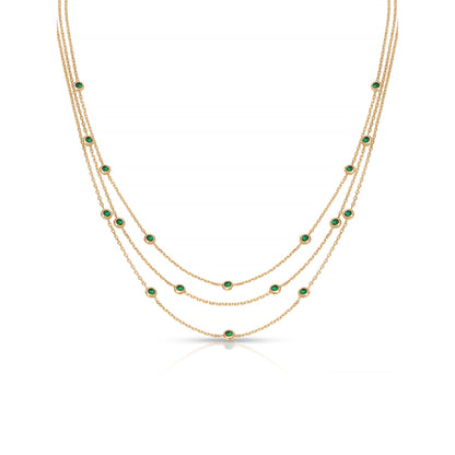 Crystal Dot Layered Necklace
