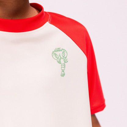 Swim Shirt Short Sleeves - Red - Catch Of The Day