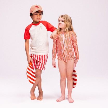 Swim Shirt Short Sleeves - Red - Catch Of The Day