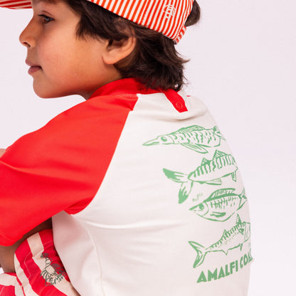 Swim Shirt Short Sleeves - Red - Catch Of The Day