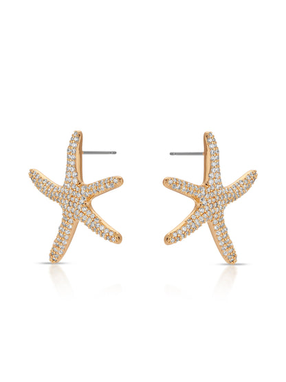 Pavè Starfish Earrings