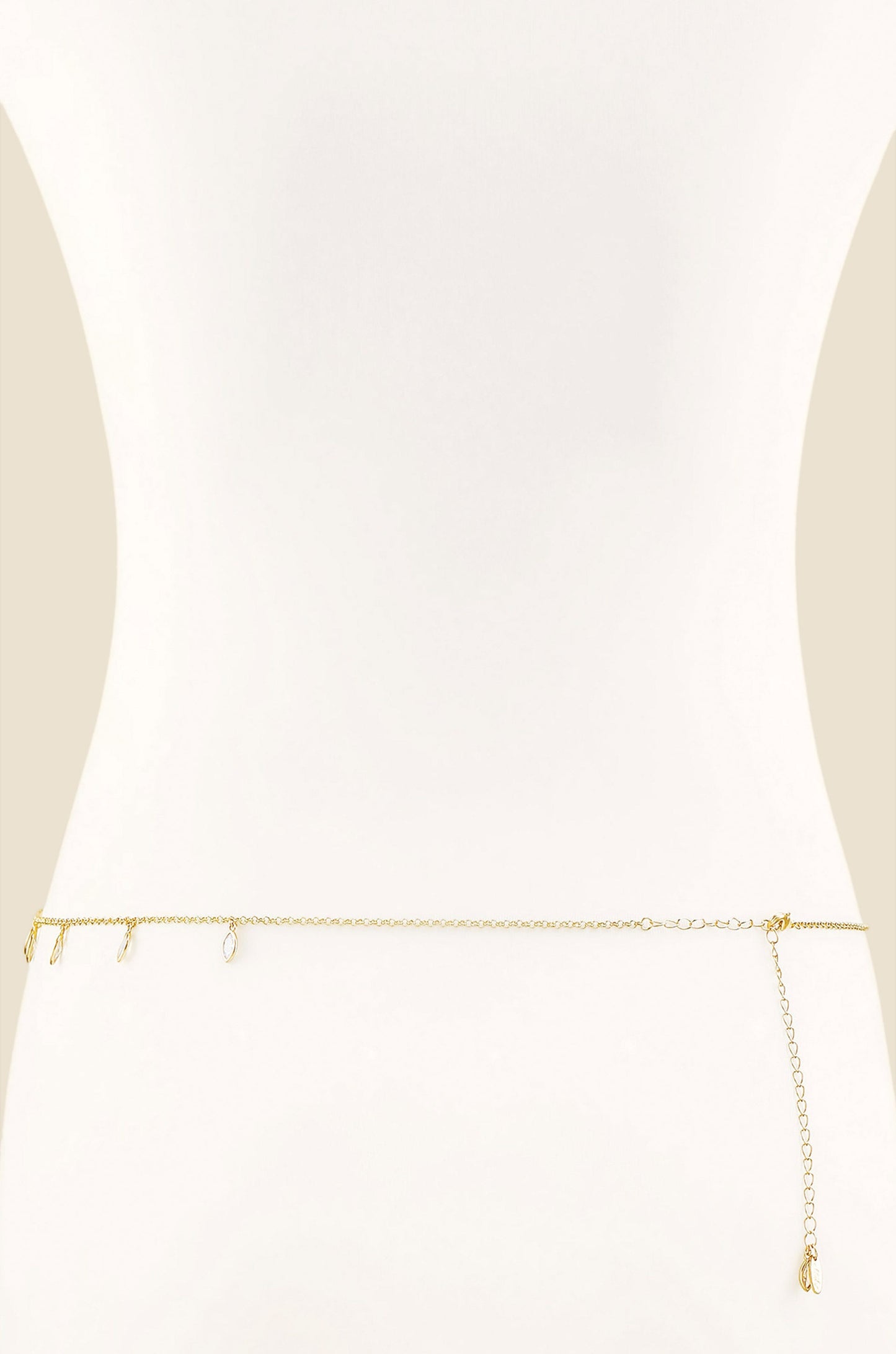 Crystal Droplet Thin Cha Body Chain