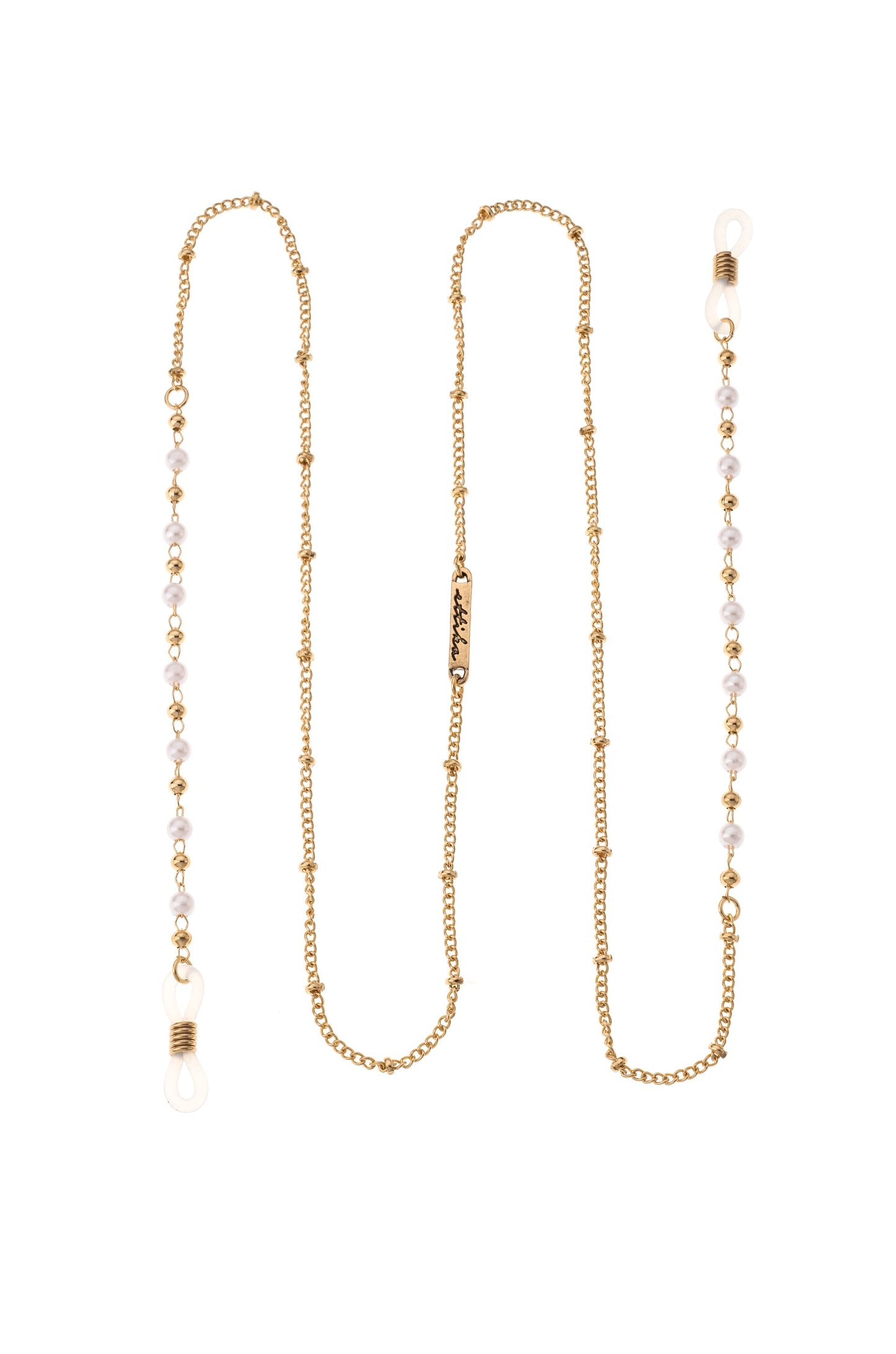 Dainty Pearl and Gold Eyeglass Chain