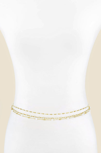 Extended Vacation Pearl Body Chain
