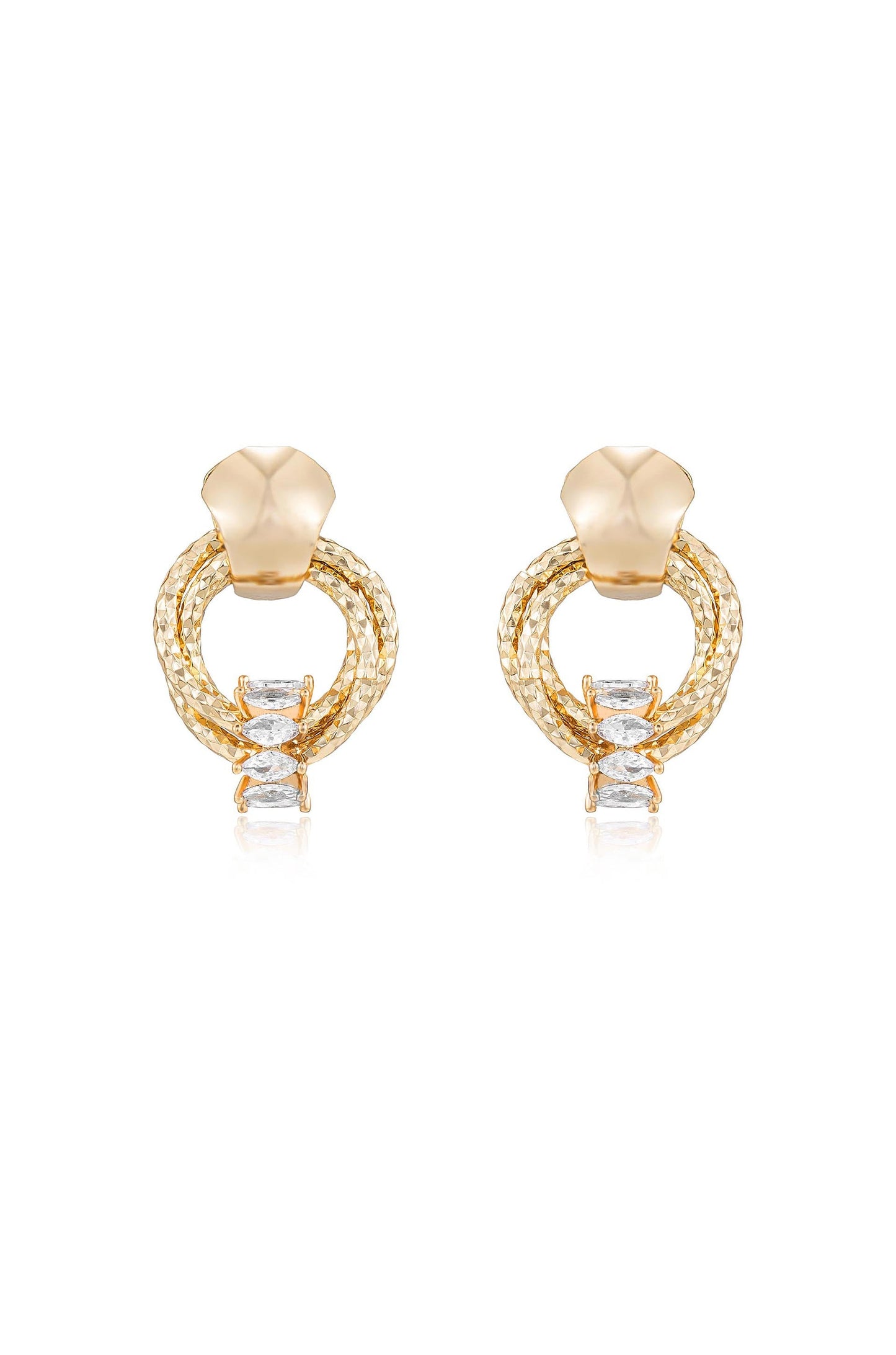 Mini Barrel Crystal Earrings