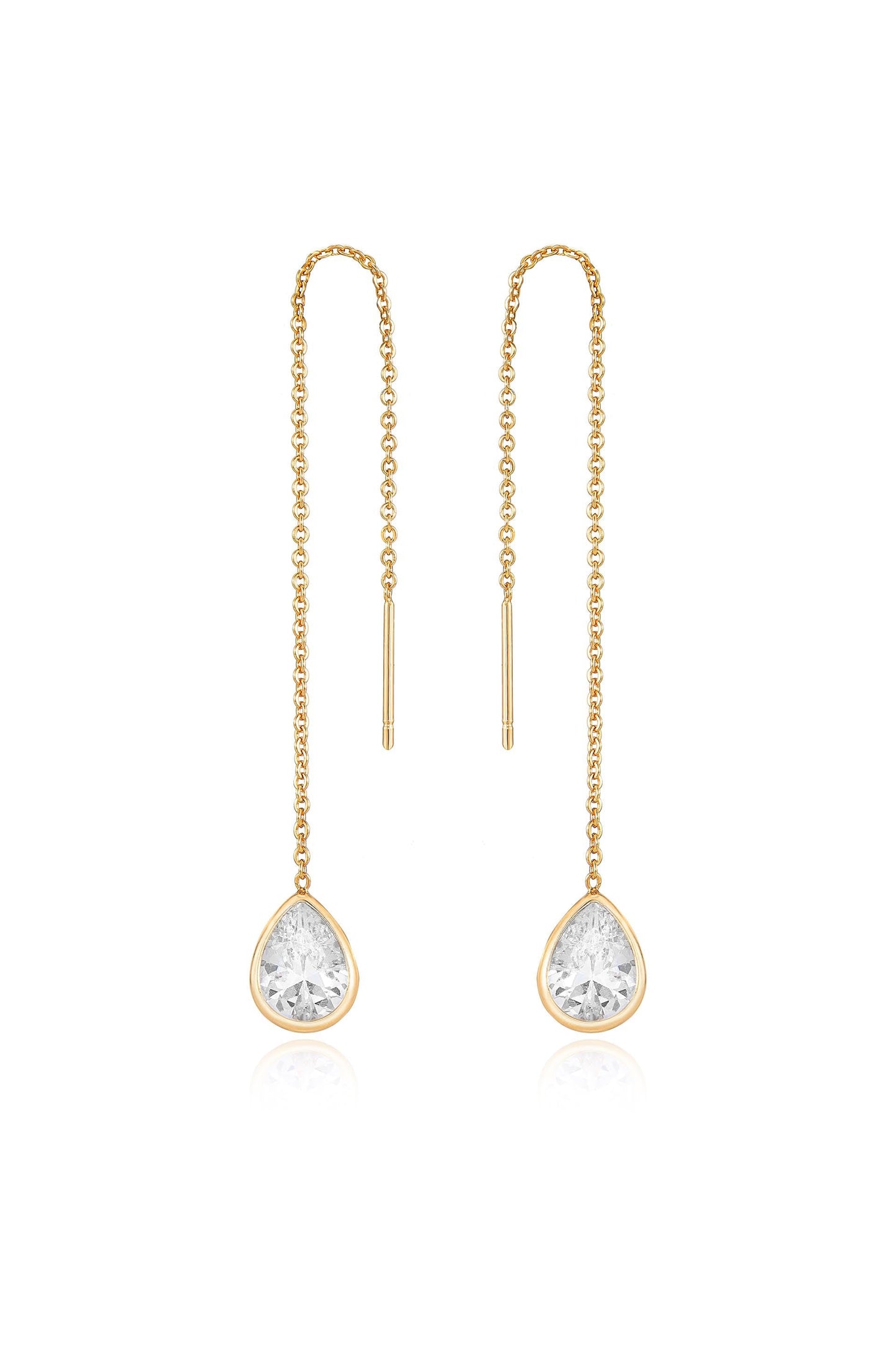 Barely There Chain and Crystal Dangle Earrings