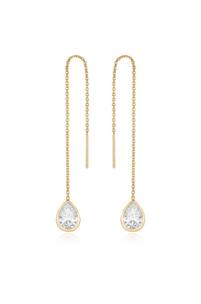 Barely There Chain and Crystal Dangle Earrings