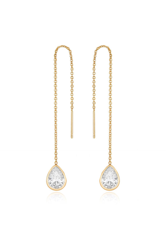 Barely There Chain and Crystal Dangle Earrings