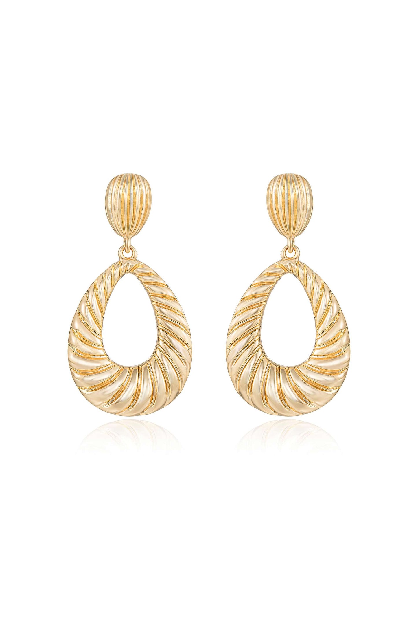 Teardrop Wave Detailed Earrings