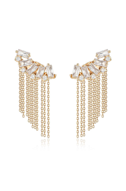 Baguette Crystal Three-In-One Ear Crawlers