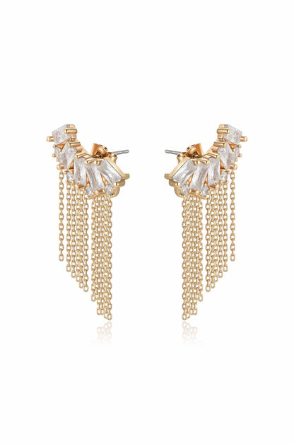 Baguette Crystal Three-In-One Ear Crawlers