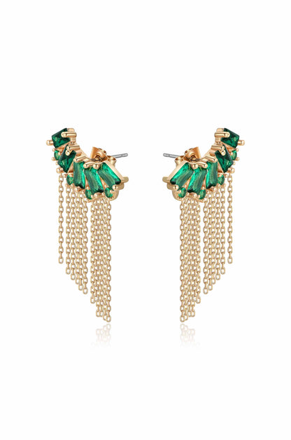 Baguette Crystal Three-In-One Ear Crawlers