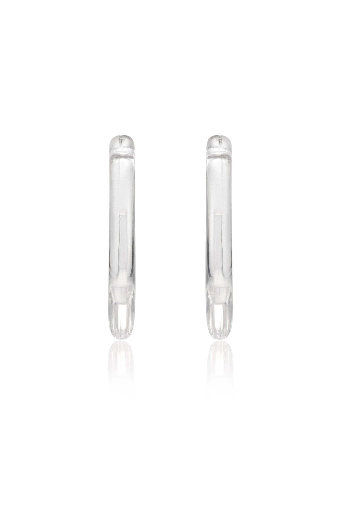Clear Path Resin Hoop Earrings