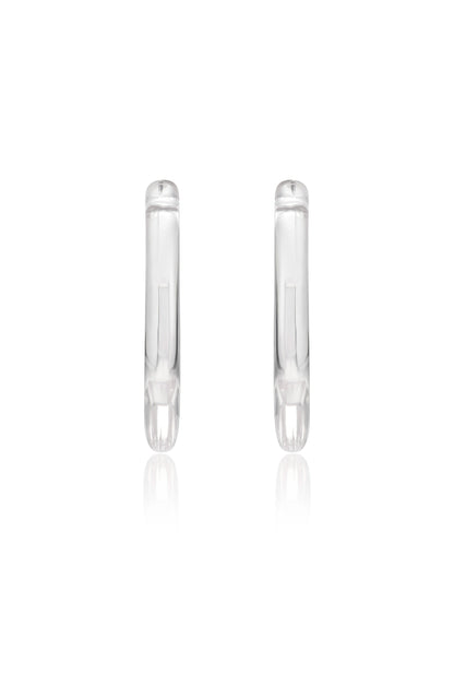 Clear Path Resin Hoop Earrings