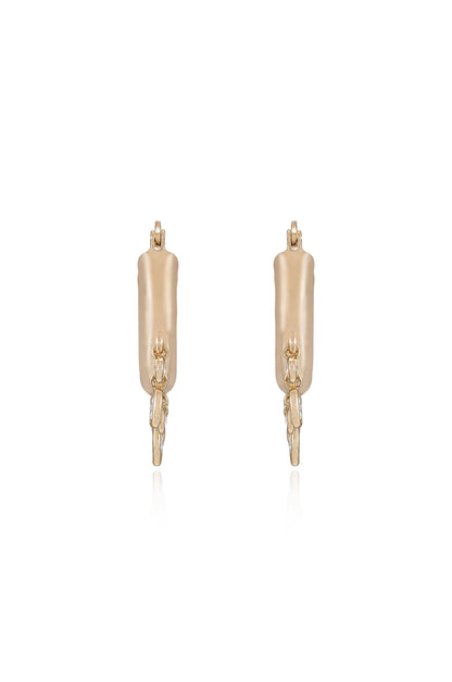 Shaker Bezel Crystal Huggie Hoop Earrings