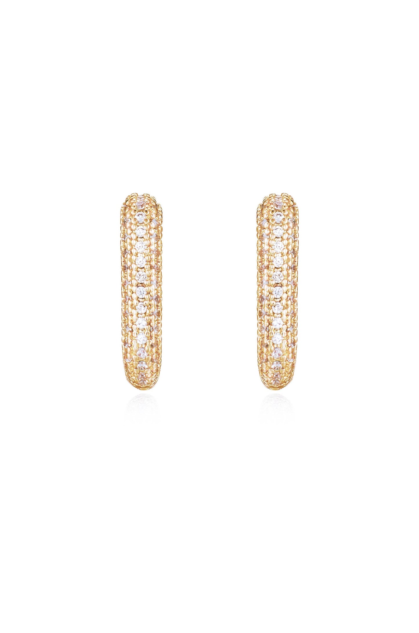 Petite Pave Huggie Earrings
