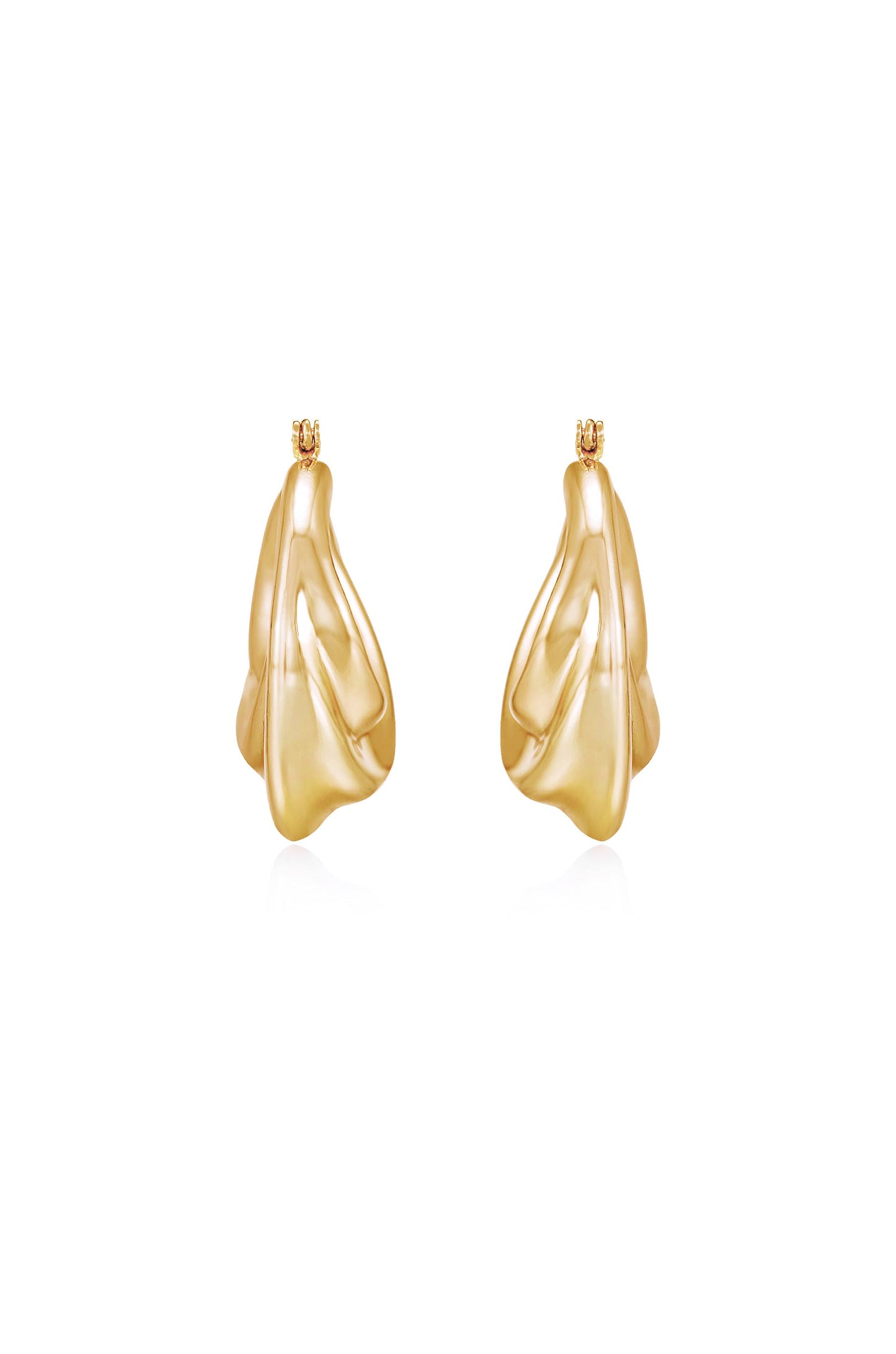 Crescent Swirl Hoop Earrings