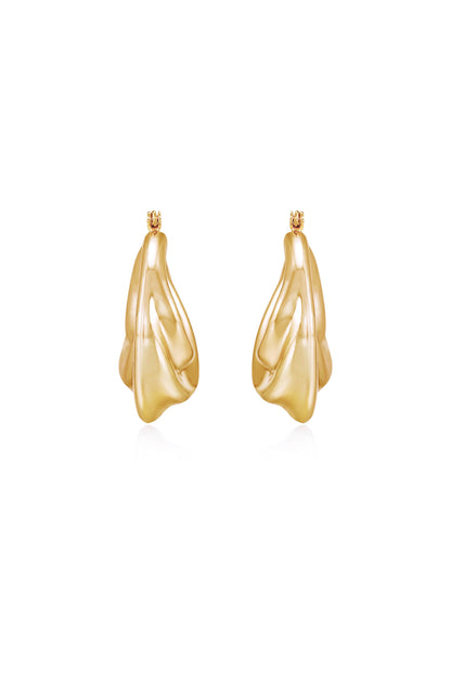 Crescent Swirl Hoop Earrings